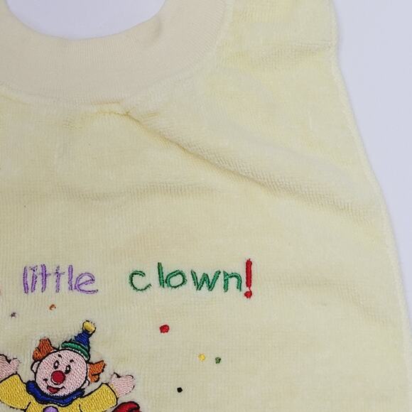 Vtg Luv N' Care Terrycloth Towel Clown Embroidered Baby Bib Unisex Fun Colorful - Picture 4 of 12